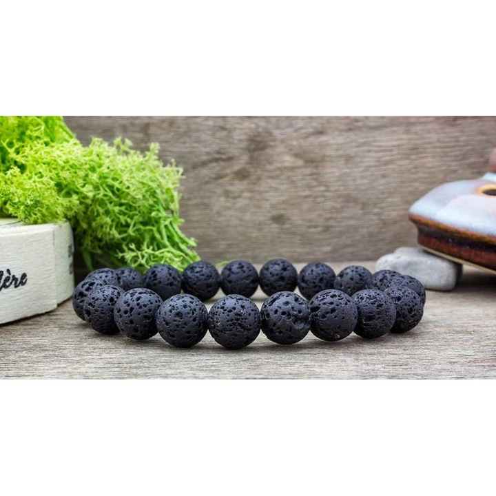 Láva ásvány karkötő 10mm