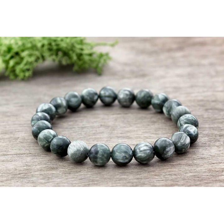 Гривна с минерал серафинит