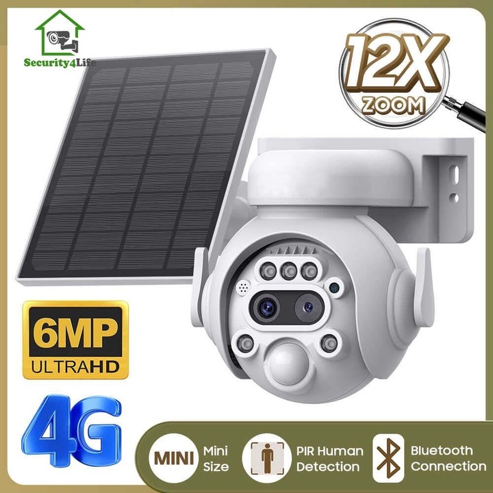Соларна камера PolarMob Sharp S4L-SC-6MP-12X-4G-W002, 4G
