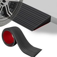 Rampa mobila, buyya, TPE, Design cu caneluri antiderapante, 100x5.5x1.6cm, capacitate 500kg, Potrivit pentru scutere, vehicule cu doua roti, vehicule cu patru roti, scaune cu rotile manuale, neagra