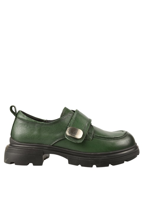 Pantofi casual, dama, FORMAZIONE, KM 6715 verde, piele naturala, Verde