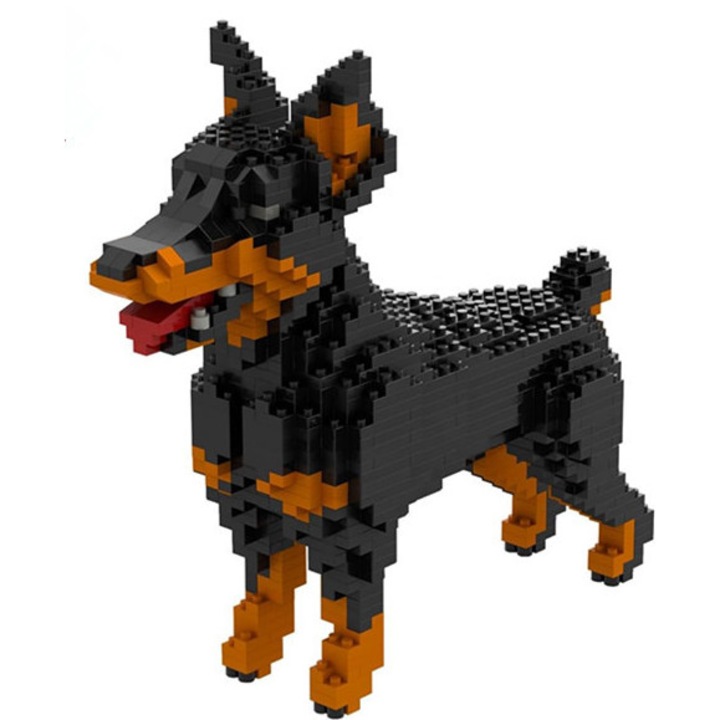 Set de 957 piese blocuri de constructie micro, negru, pentru 14+