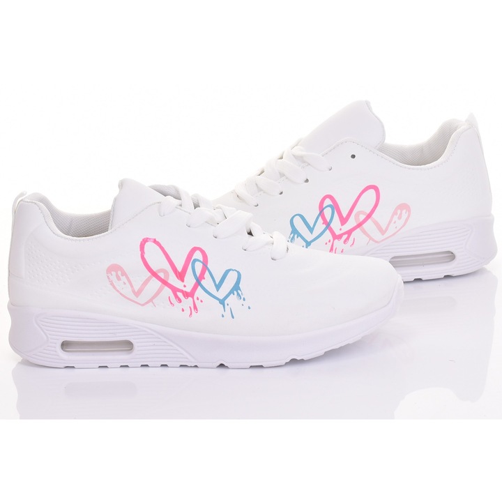 Дамски маратонки Martinus, бели, екокожа, градски дизайн, фитнес обувки, 36 EU