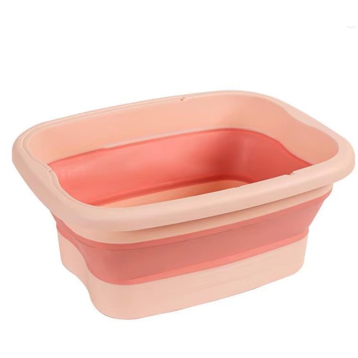 Cadita pentru picioare, pliabila, cu puncte de presiune, reflexoterapie, Roz