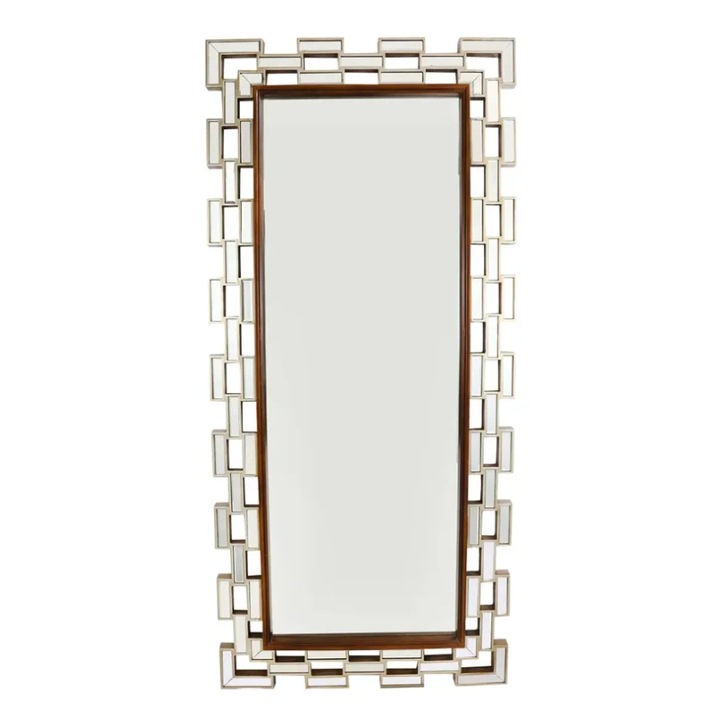 Oglindă decorativă Luxxo Antonella, metal, fatete, 77x168cm