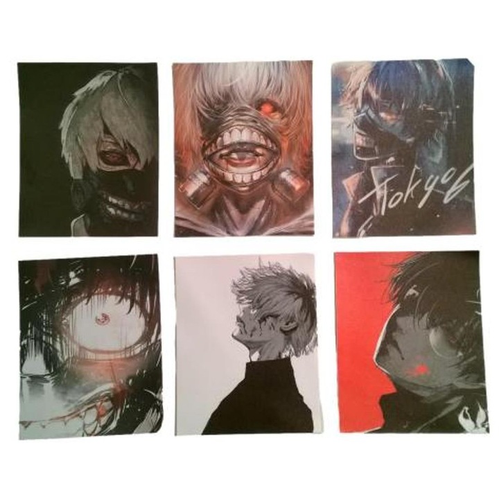 Poster set - Anime Manga - Kaneki Tokyo Ghoul - set de 6 postere 25x20