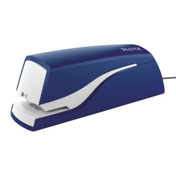 Capsator electric Leitz 5532, 10 coli, albastru Capsator electric Leitz 5532, 10 coli, albastru