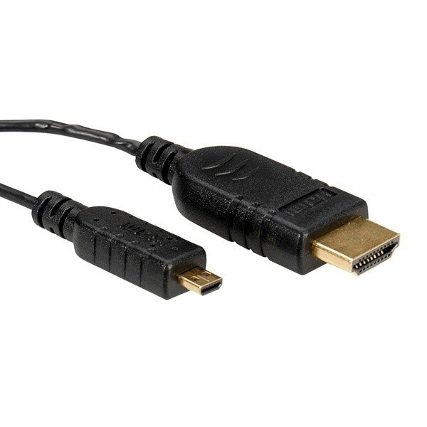 Cablu Slim HDMI la micro HDMI-D v1.4 1.2m, Roline 11.04.5631