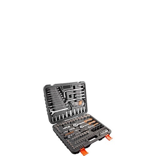 Trusa tubulare cu antrenor Neo 1/4'',1/2'', 3/8'', 120 piese, CrV