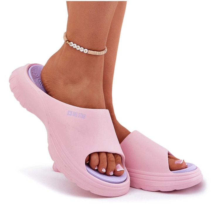 Slapi Big Star, spuma EVA, roz, confortabili pentru vara