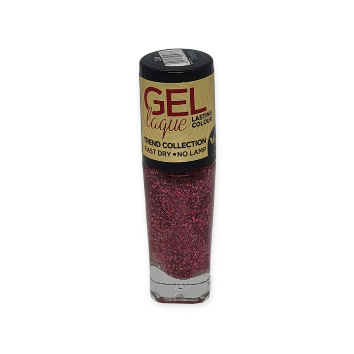 Lac de unghii (oja) Gel Laque 7 Days Eveline 8 ml Glitter roz