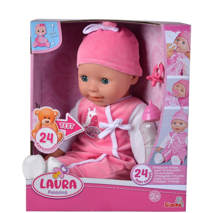 Кукла Лаура с 24 звука, Симба, 38 см