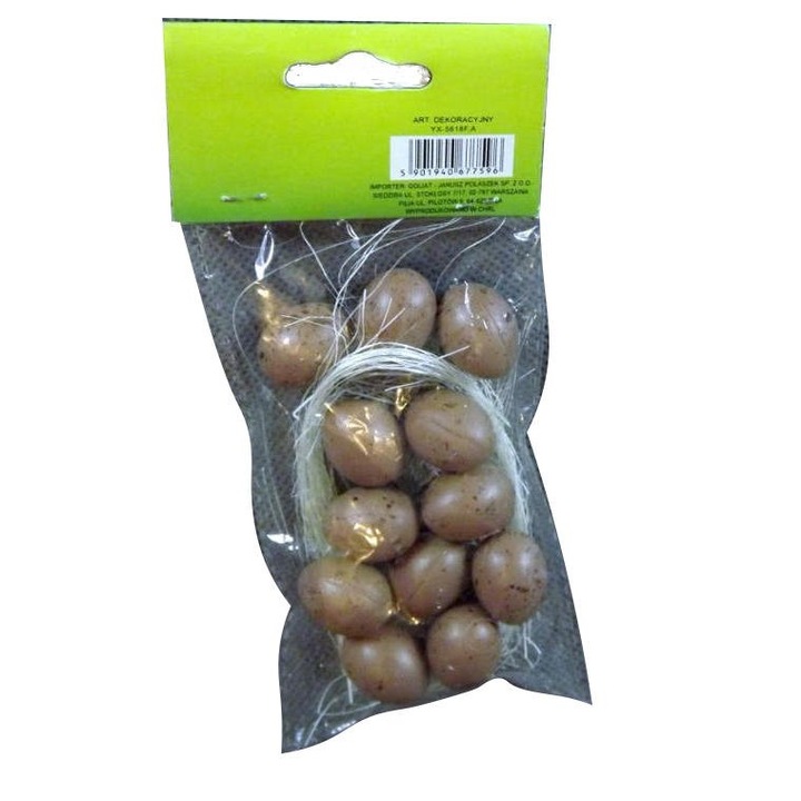 Комплект от 10 миниатюрни кафяви жакети със сламен завършек, 1,5 см