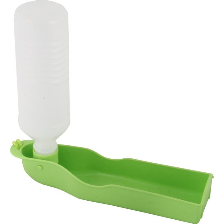 Сгъваема шише за вода за кучета Goliat 500 мл, зелена, с връзки за стягане