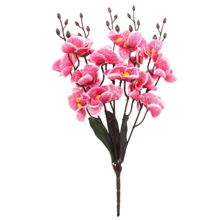 Букет от 5 изкуствени розови орхидеи, 38 см