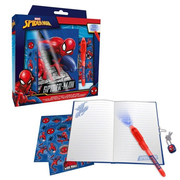 Jurnal de perete Spiderman + set pix magic