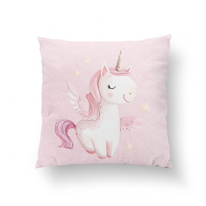 Material textil, Panou de bumbac 38x38 cm Regatul Unicornilor Unicorn, bumbac 100%