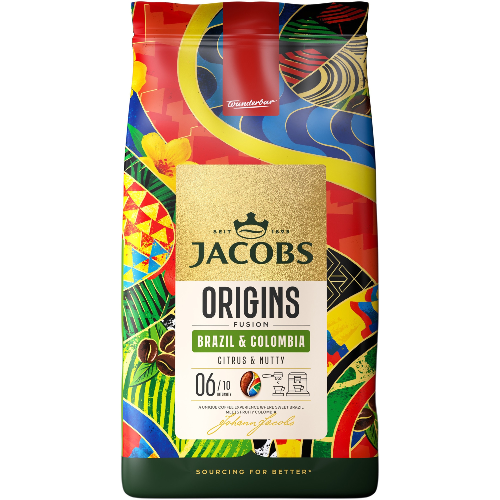 Cafea boabe Jacobs Origins Brazil & Colombia, 1 kg