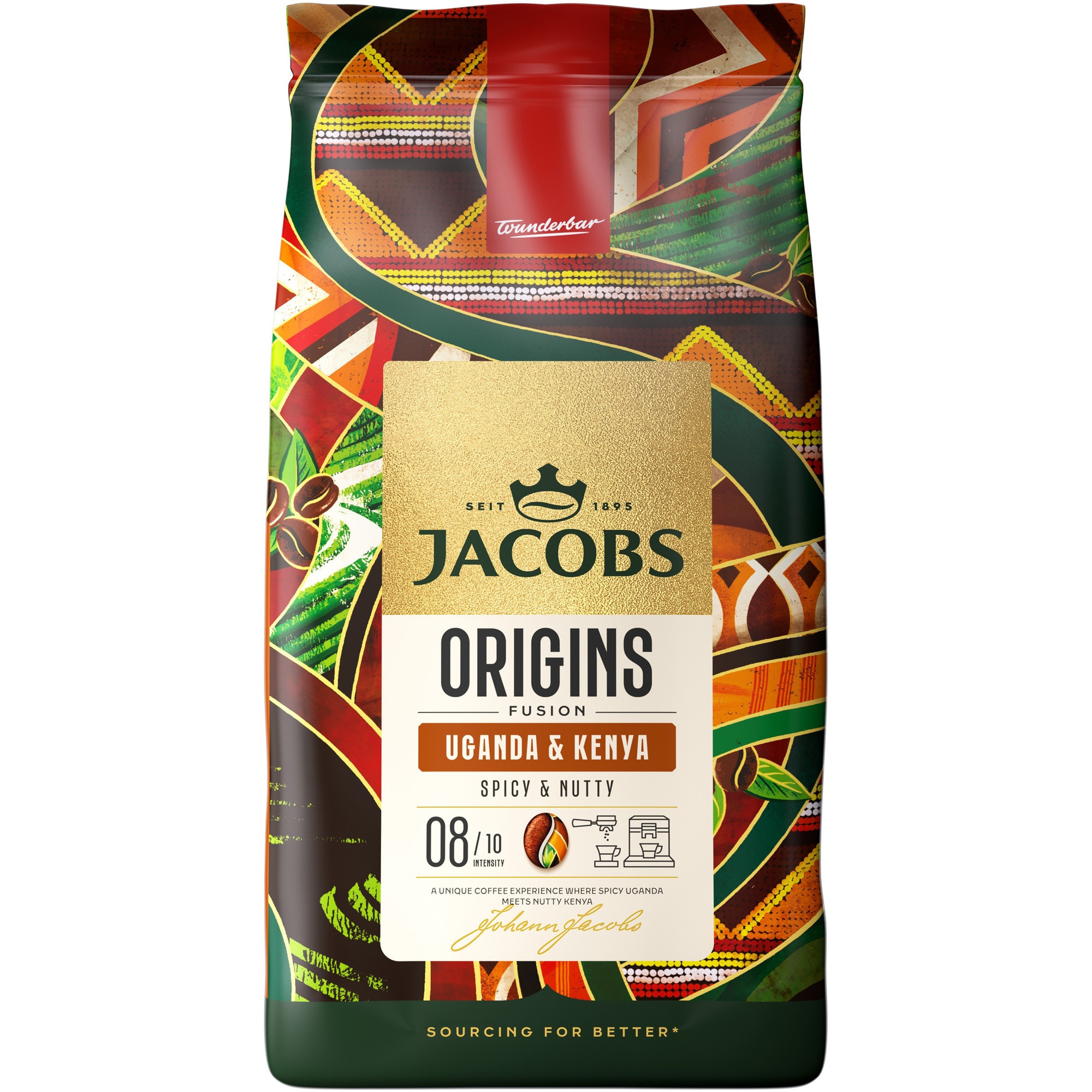 Cafea boabe Jacobs Origins Uganda & Kenya, 1 kg