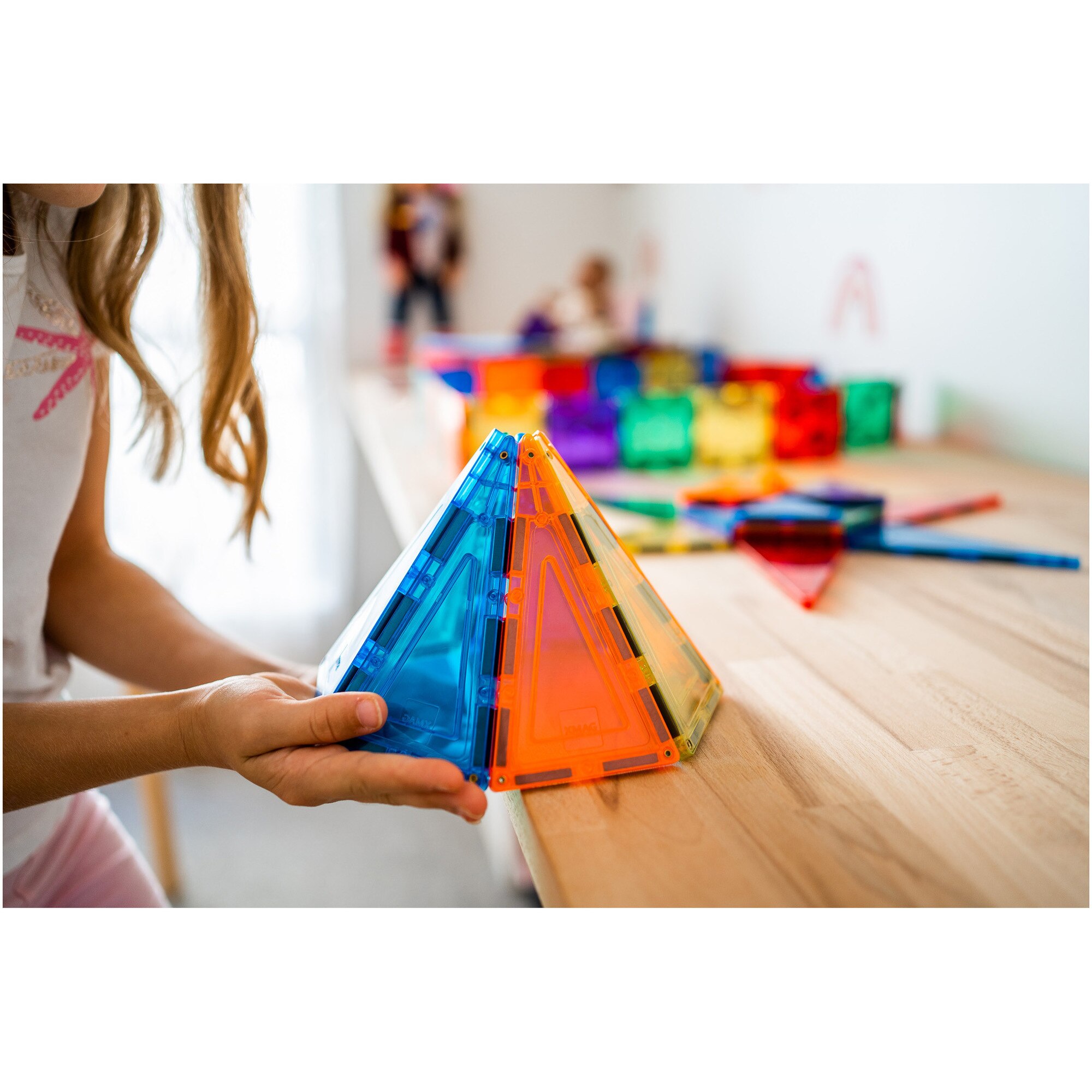 Set de constructie magnetic Learn & Grow - Base Pack, 64 piese