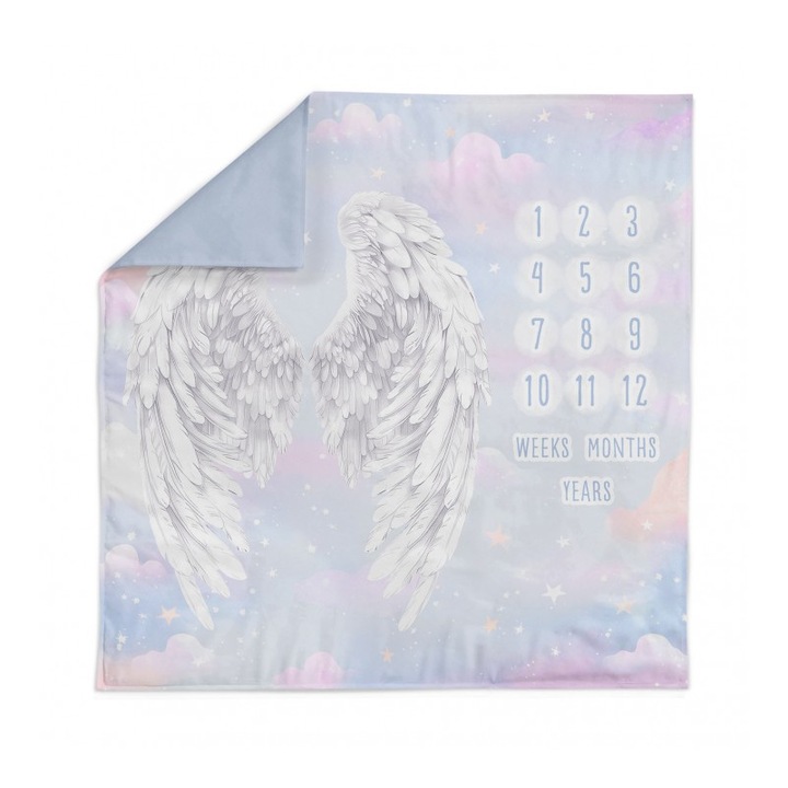 Material textil, Panou de bumbac 120x120 cm Angel wings, bumbac 100%