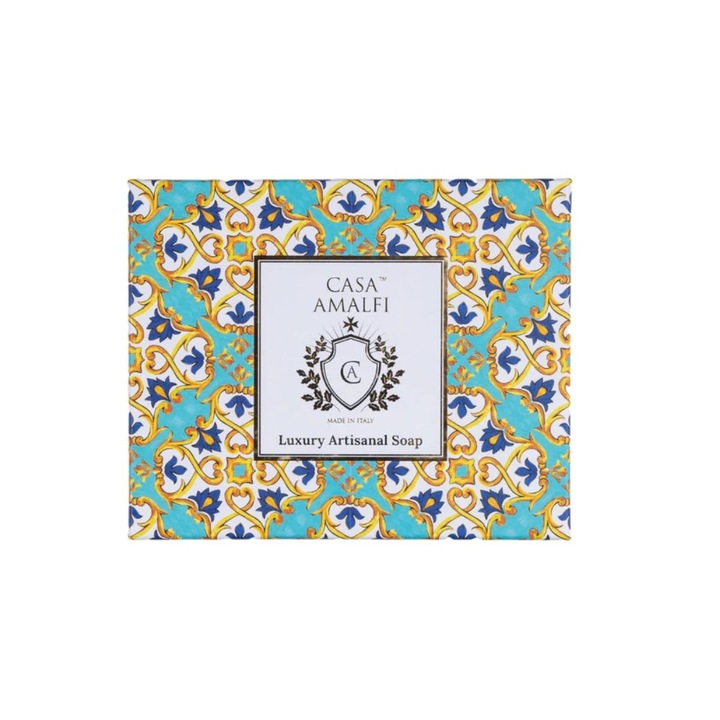 Комплект ръчно изработен сапун Casa Amalfi, Take me to Capri, ръчно рисувана керамична сапунерка, унисекс, 150 гр.