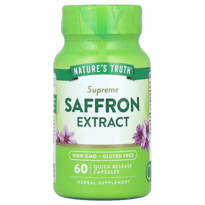 Supliment alimentar Nature's Truth, extract de sofran, 60 capsule