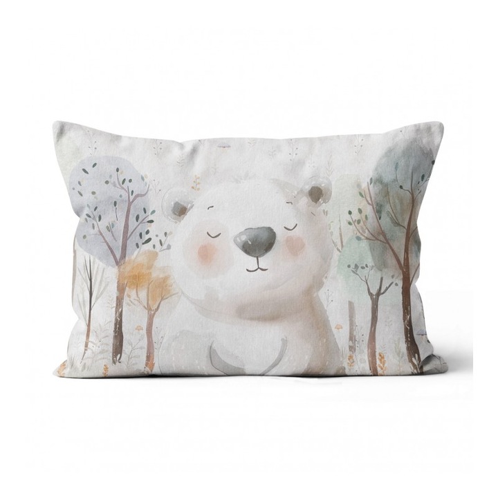 Material textil, Panou de bumbac 50x50 cm Panou lat L: Padure de ursuleti Teddy, bumbac 100%