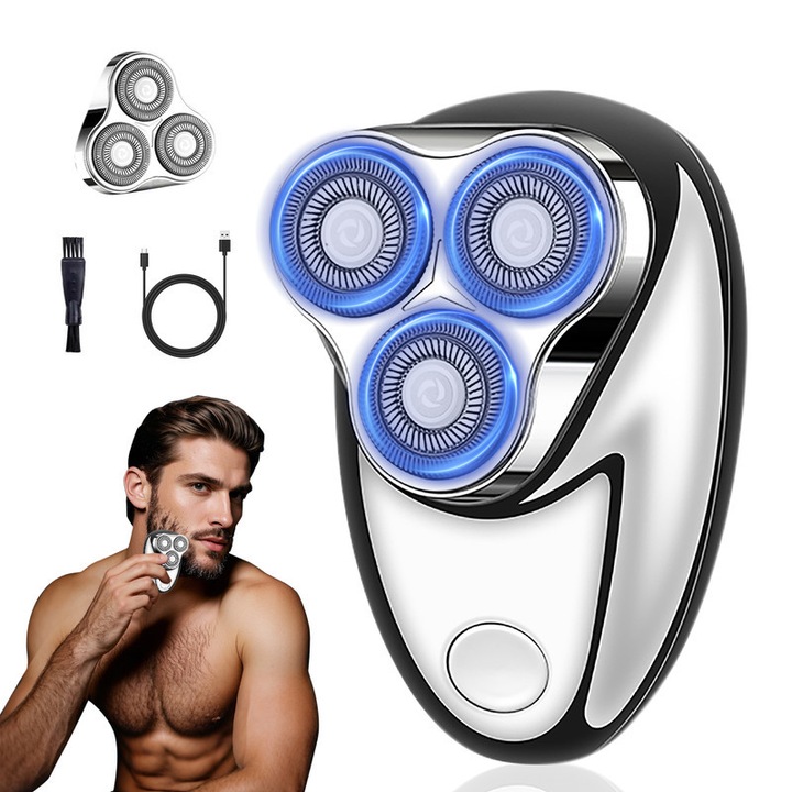 Mini aparat de ras electric, mini aparat de ras portabil, aparat de ras reincarcabil USB rezistent la apa (potrivit pentru biroul de calatorii), aparat de tuns electric pentru parul corporal pe corp, aparat de tuns rezistent la apa si umed