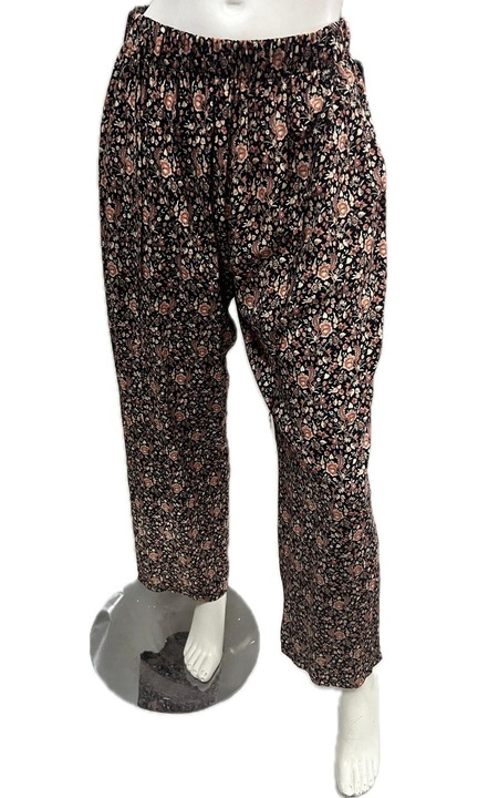 Női nadrág, viszkóz, zsebes, virágmintás, 44 RO