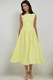 Миди рокля A, HiCCUP, Жълта, Текстил