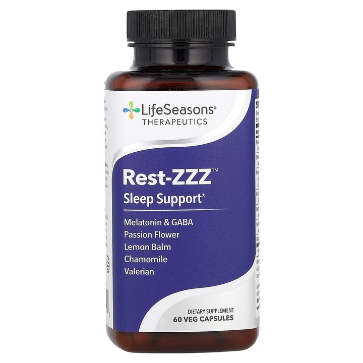 Supliment alimentar, Rest-ZZZ, 60 capsule vegetale, sprijin pentru somn, vegan, fara gluten
