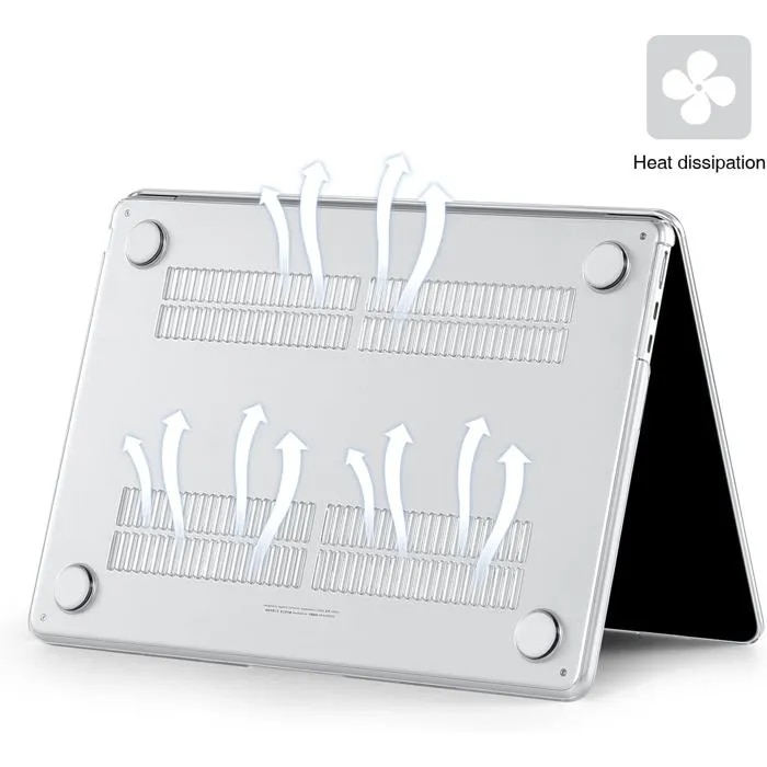 Husa compatibila cu MacBook Air 15 inch 2025 2024 2023, M4 A3241 M3 A3114 M2 A2941, cu folie de protectie pentru ecran si capac pentru tastatura