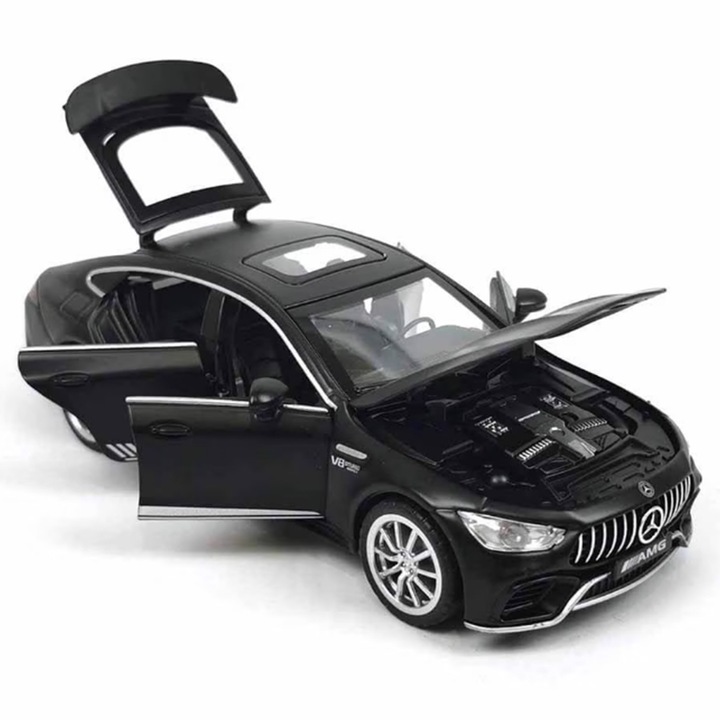 Automacheta Mercedes-Benz, model 1:32, 6 usi deschise, culoare neagra