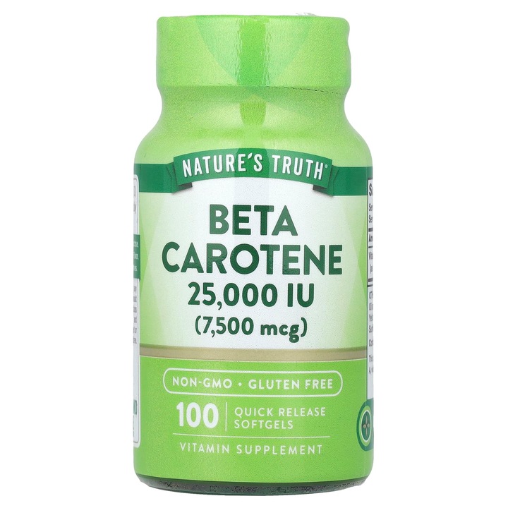 Beta Carotene, 7500 mcg, 100 capsule, Nature's Truth