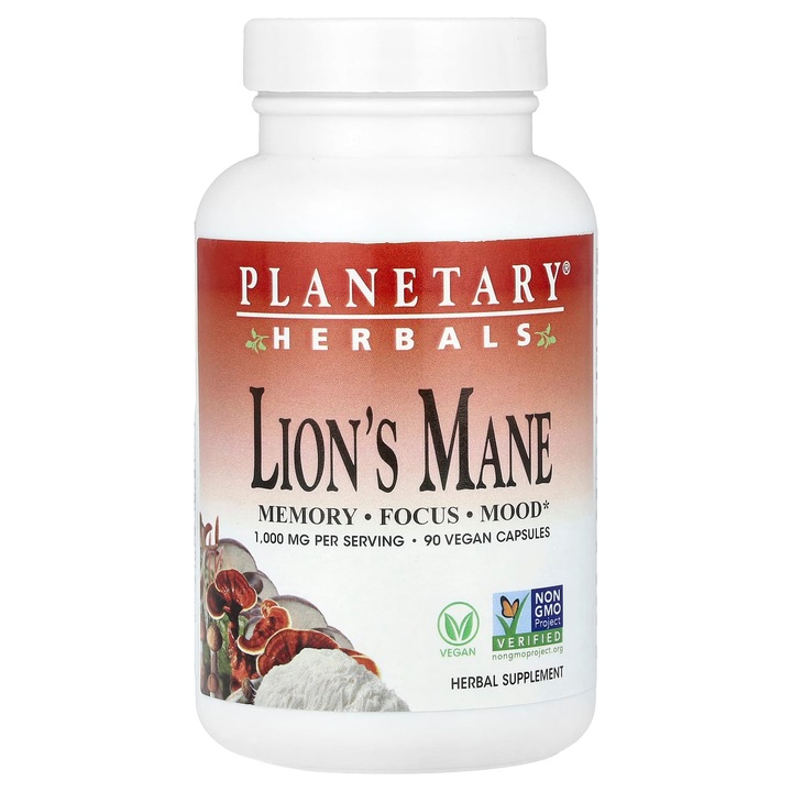 Supliment alimentar, Lion's Mane, 1000 mg, 90 capsule vegane