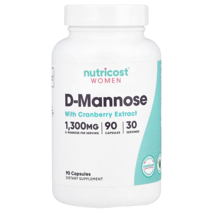 Supliment, Nutricost, D-mannoza cu extract de zmeura, 90 capsule