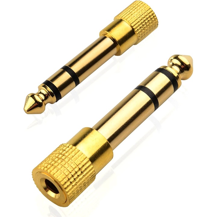 Адаптери, Mobi lock, 2 бр., 6.35 мм жак към 3.5 мм, за музикални инструменти