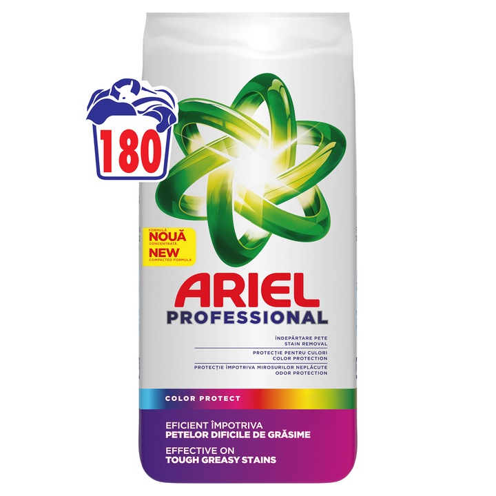 Detergent de rufe pudra Ariel Professional Color, 11.7kg, 180 spalari