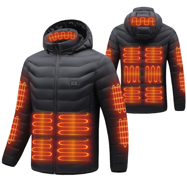 EJOY fűtött kabát, L, intelligens kétsebességes vezérlés, 15 fűtési zóna, 74x48.8x118cm