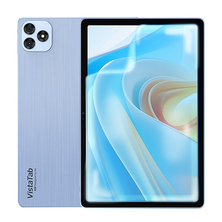 Folie de silicon Blue Guard OptiShield pentru itel VistaTab 30, Anti-reflexii, Anti-soc, Rezistenta la zgarieturi, Filtru anti lumina albastra pentru protectia ochilor, Aplicare usoara, Transparent