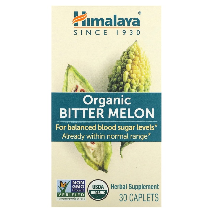 Himalaya, pepene amar organic, 30 capsule, non-GMO, vegan