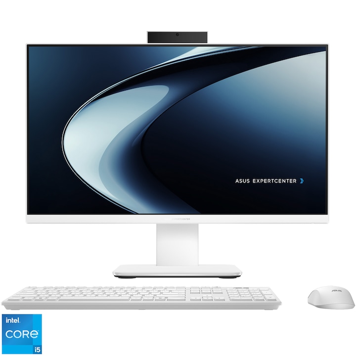 Sistem All in One ASUS ExpertCenter P400 AiO P440VAK cu procesor Intel® Core™ i5-13420H pana la 4.6GHz, 23.8'', Full HD, 100Hz, 16GB DDR5 RAM, 1TB SSD, Intel® UHD Graphics, No OS, White