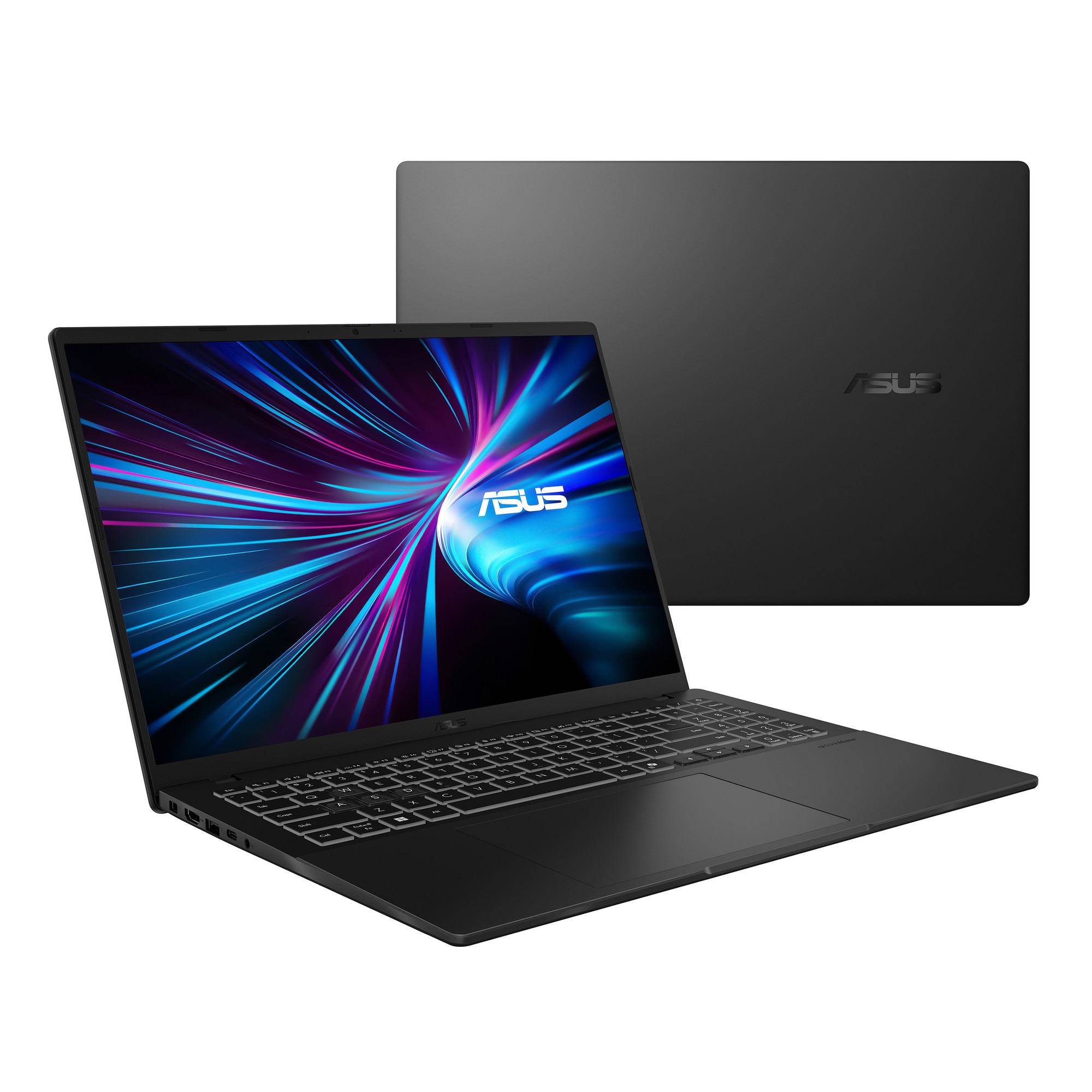 Laptop ASUS V16 V3607VH cu procesor Intel® Core™ 7 240H pana la 5.2GHz, 16'', WUXGA, 144Hz, 16GB DDR5 RAM, 1TB SSD, NVIDIA® GeForce RTX™ 5050 8GB GDDR7, No OS, Matte Black
