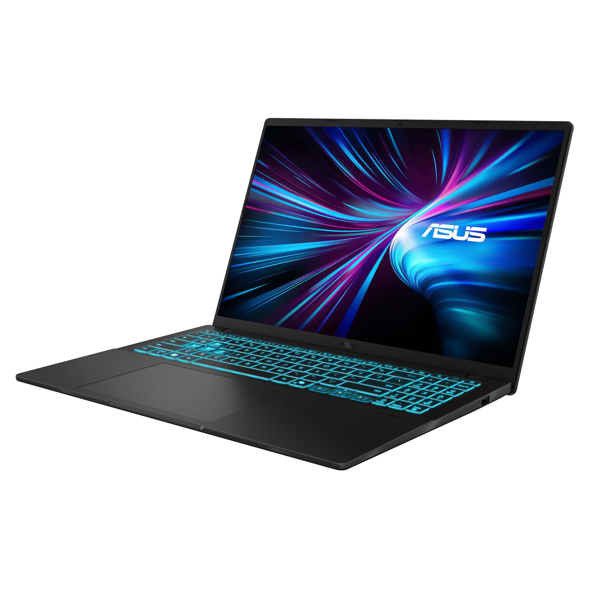 Laptop ASUS V16 V3607VH cu procesor Intel® Core™ 7 240H pana la 5.2GHz, 16'', WUXGA, 144Hz, 16GB DDR5 RAM, 1TB SSD, NVIDIA® GeForce RTX™ 5050 8GB GDDR7, No OS, Matte Black