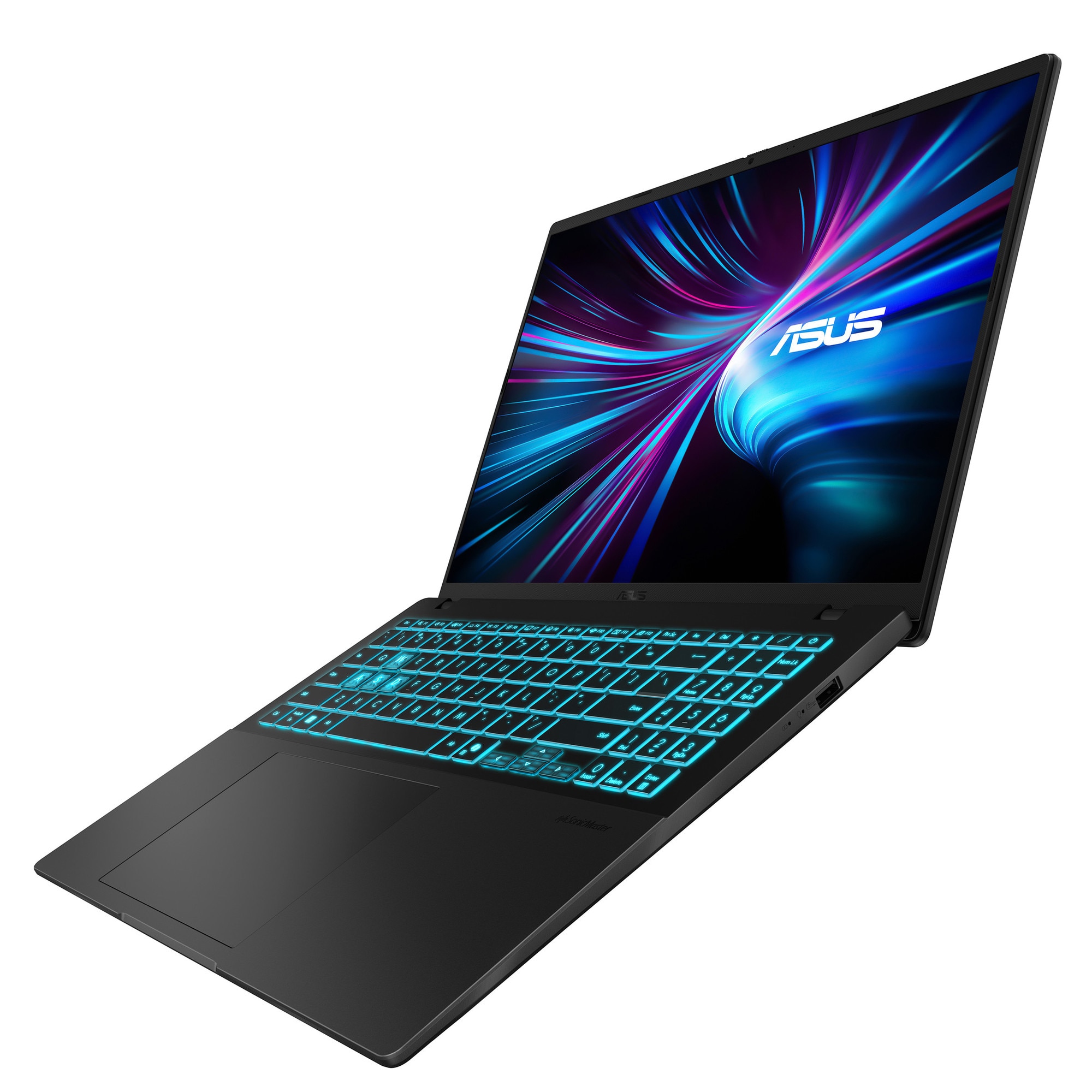 Laptop ASUS V16 V3607VH cu procesor Intel® Core™ 7 240H pana la 5.2GHz, 16'', WUXGA, 144Hz, 16GB DDR5 RAM, 1TB SSD, NVIDIA® GeForce RTX™ 5050 8GB GDDR7, No OS, Matte Black