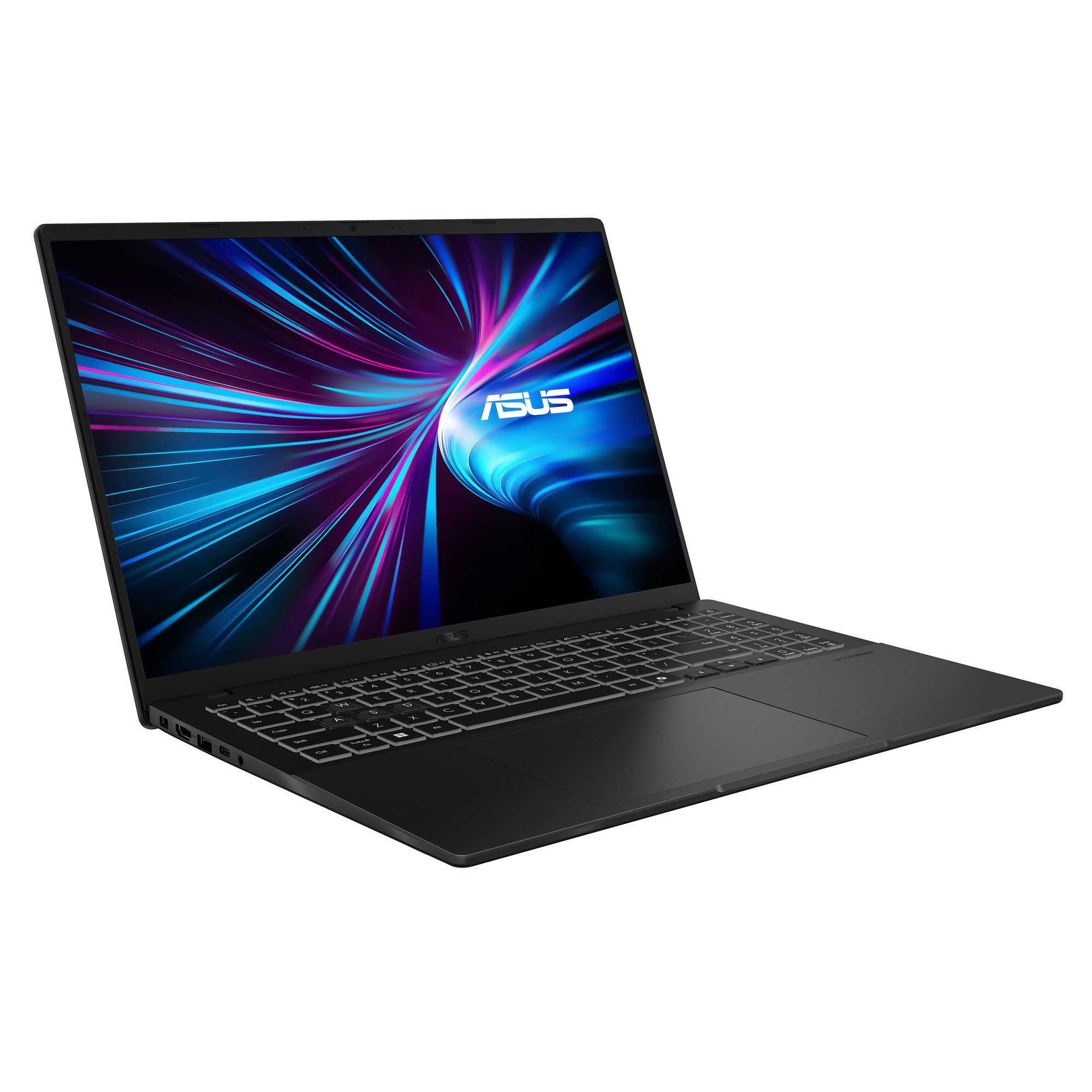 Laptop ASUS V16 V3607VH cu procesor Intel® Core™ 7 240H pana la 5.2GHz, 16'', WUXGA, 144Hz, 16GB DDR5 RAM, 1TB SSD, NVIDIA® GeForce RTX™ 5050 8GB GDDR7, No OS, Matte Black
