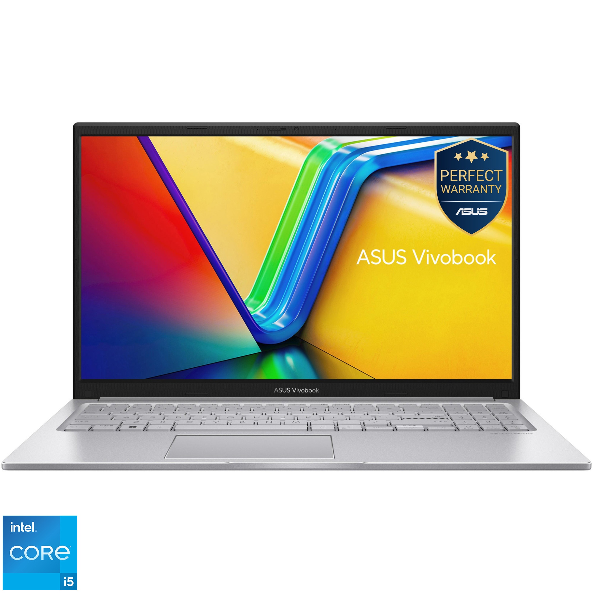 Laptop ASUS Vivobook 15 A1502VA cu procesor Intel® Core™ i5-13420H pana la 4.6GHz, 15.6'', Full HD, IPS, 16GB DDR4 RAM, 512GB SSD, Intel® UHD Graphics, No OS, Cool Silver