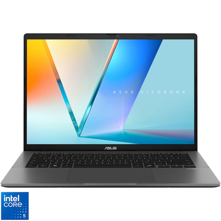 Лаптоп ASUS Vivobook S14 S3407VA, Intel® Core™ 5 210H до 4.8GHz, 14'', WUXGA, IPS, 16GB DDR5 RAM, 1TB SSD, Intel® UHD Graphics, Windows 11 Home, Matte Gray