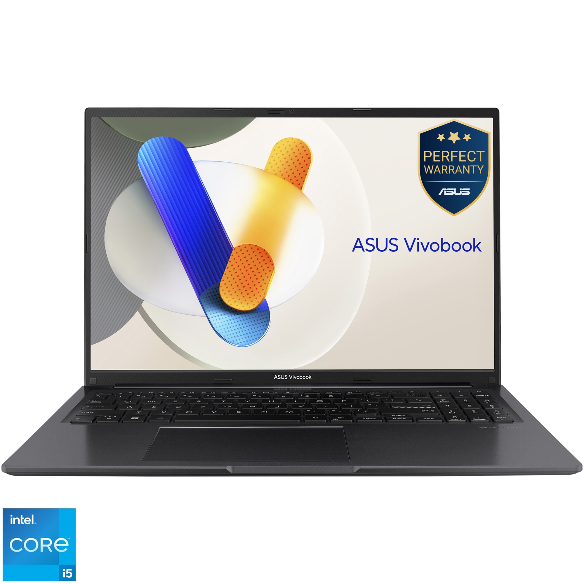 Laptop ASUS Vivobook 16 A1605VA cu procesor Intel® Core™ i5-13420H pana la 4.6GHz, 16'', WUXGA, IPS, 16GB DDR4 RAM, 1TB SSD, Intel® UHD Graphics, No OS, Indie Black